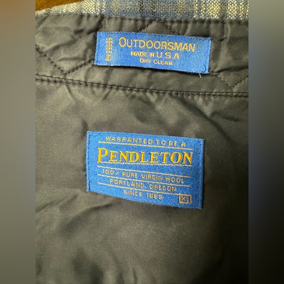 Vintage Pendleton Outdoorsman Wool Flannel Button Up Shirt Size XL - Picture 7 of 7